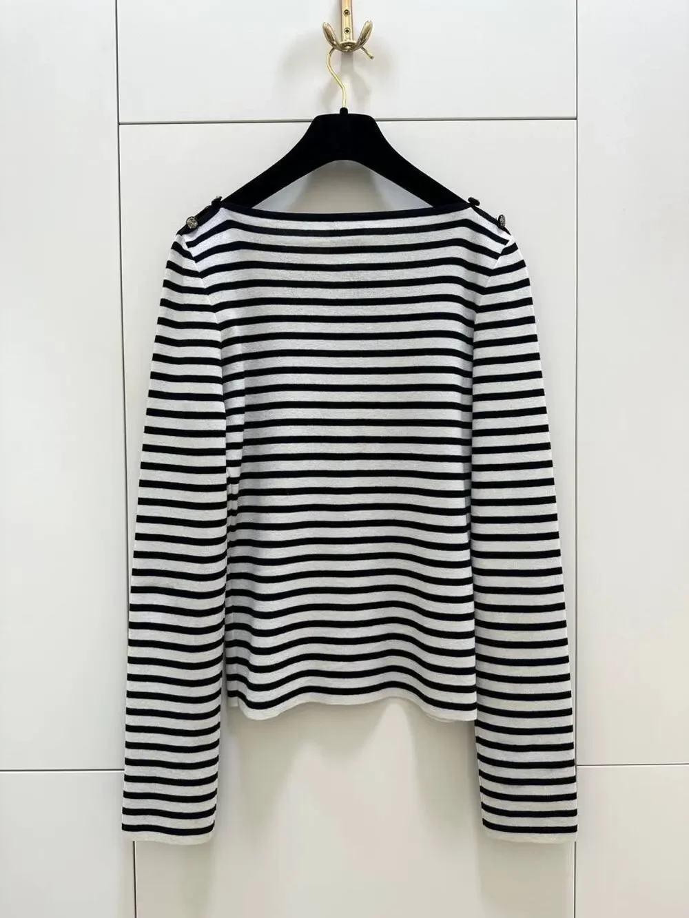 CHANEL Vintage Striped Knit Top - FR 38